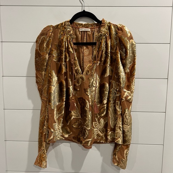 Ulla Johnson rose gold Camilla blouse - Picture 7 of 12